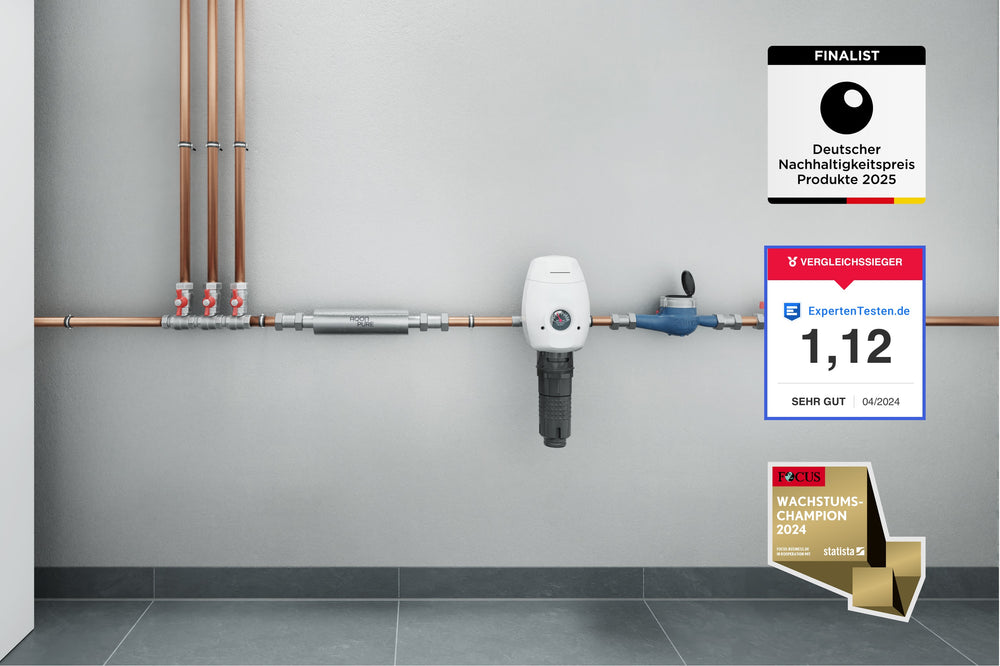 AQON PURE ist eine umweltfreundliche Alternative zur herkömmlichen Wasserenthärtung