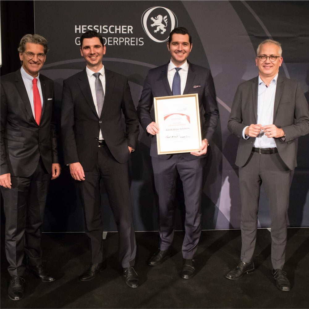 AQON PURE erhält den Hessischen Gründerpreis. 
