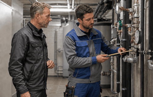Einfacher Einbau der Enthärtungsanlage im Gewerbe-Objekt